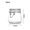 Airtight Glass Storage Jars with Hinged Lid & Silicone Seal - Wide Mouth | 380ml–1000ml