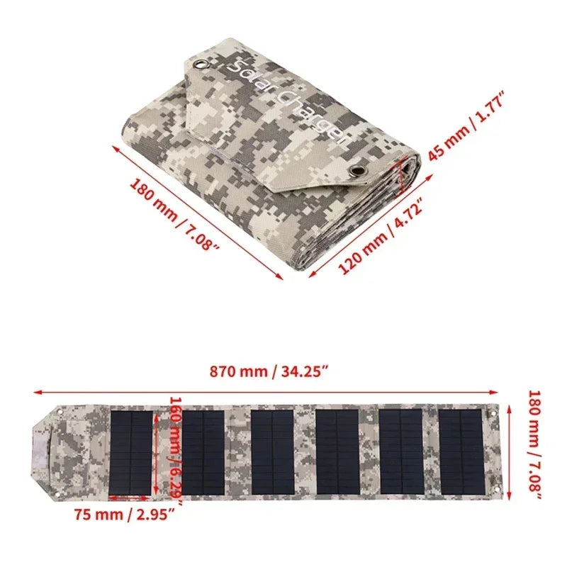 Foldable Solar Panel Charger 60W / 80W / 100W | USB 5V | luxuglow