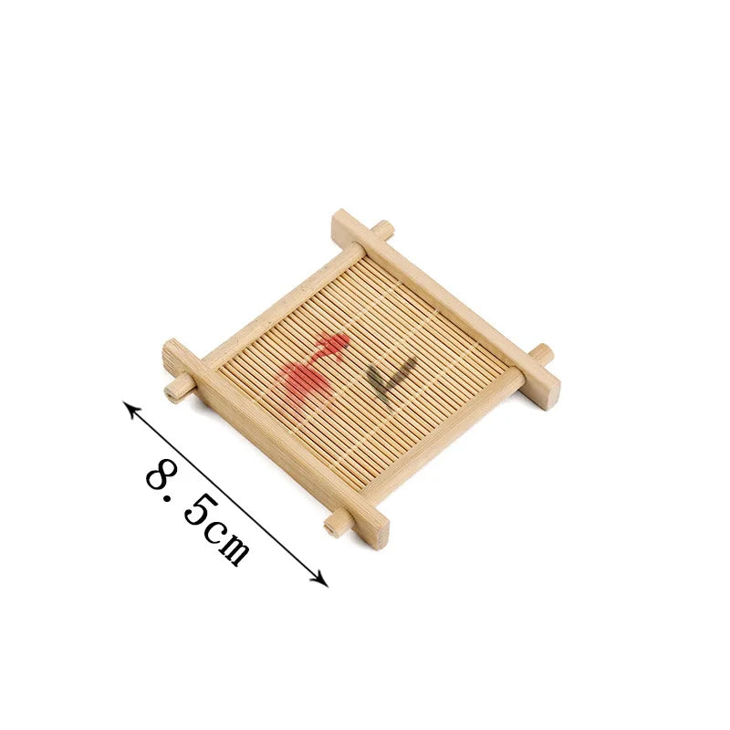 Bamboo Tea Coaster - Heat-Resistant Natural Wood Drink Coaster