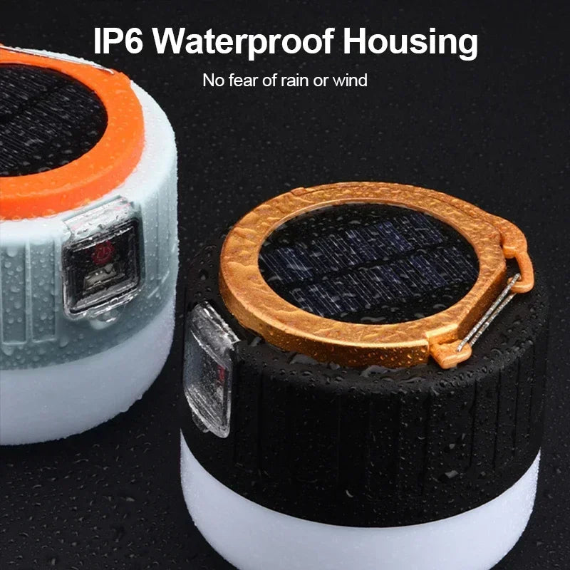 Solar Camping Lantern with Remote Control & SOS Mode | Waterproof