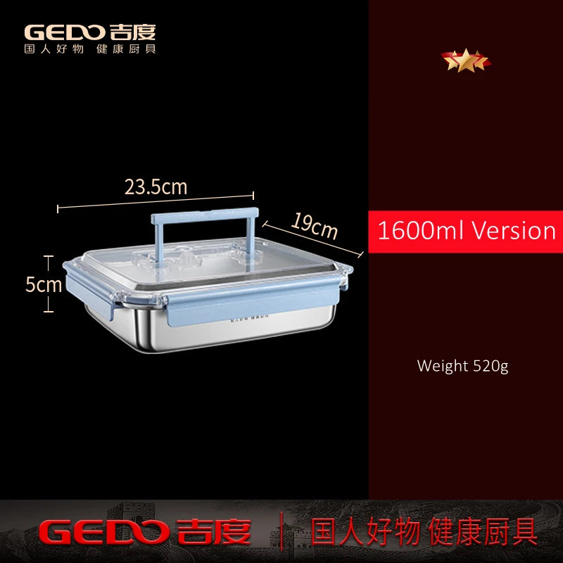 316L Stainless Steel Food Storage Container | LFGB Certified | 250ml–2900ml