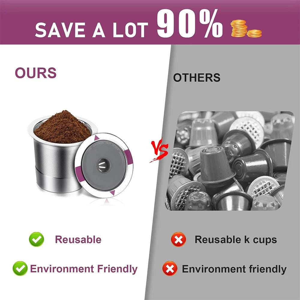 Reusable Stainless Steel K-Cup Coffee Pods — Universal Fit for Keurig K 1.0 & 2.0