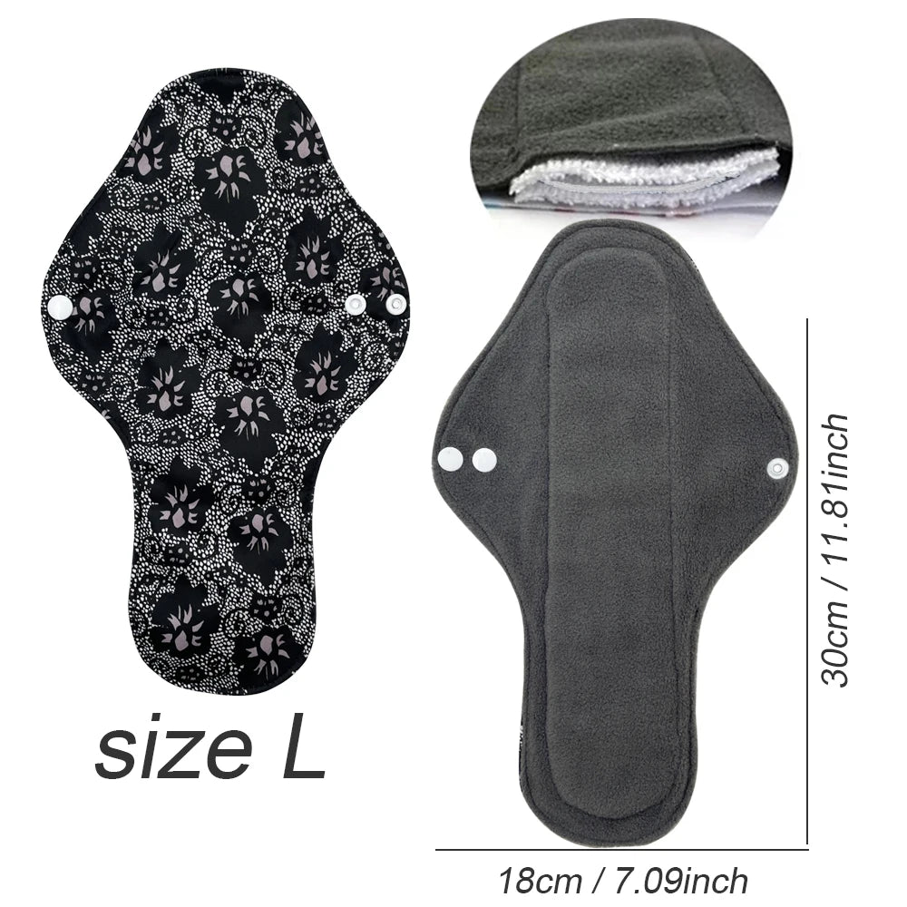Reusable Bamboo Charcoal Menstrual Pad — Heavy Flow & Night Use | LECY ECO LIFE