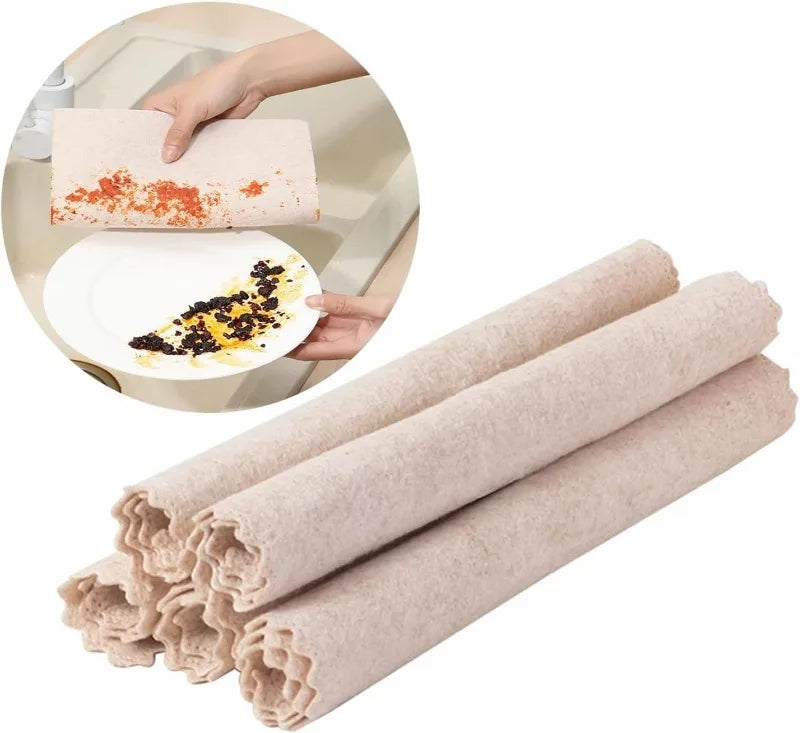 Natural Loofah Cellulose Cleaning Cloths - 5 Pack Reusable Dish Towels