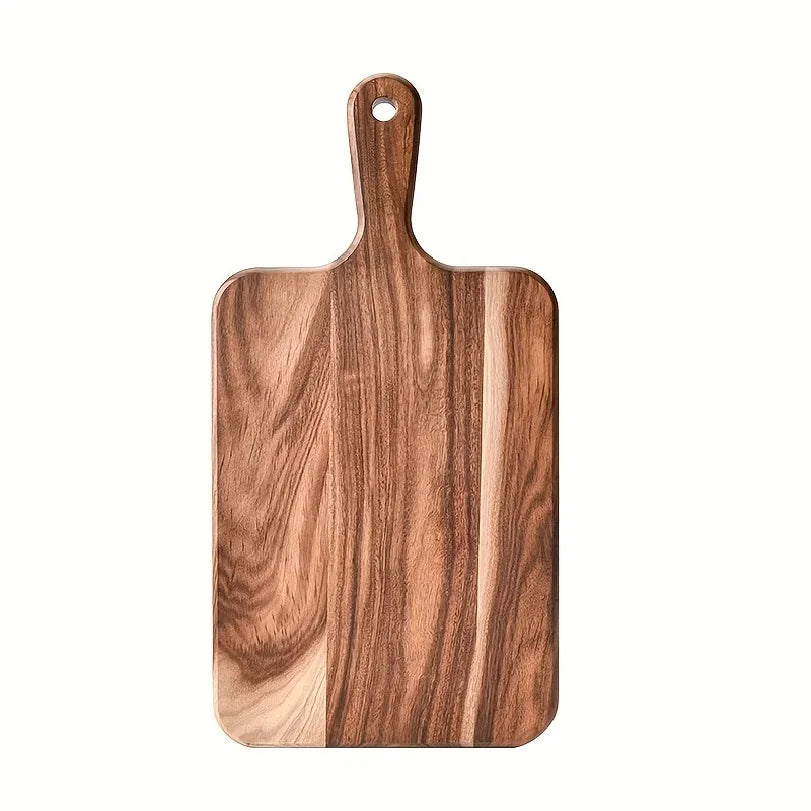 Acacia Wood Cutting Board with Handle | Ultra-Thick Dual-Sided | Chop & Serve