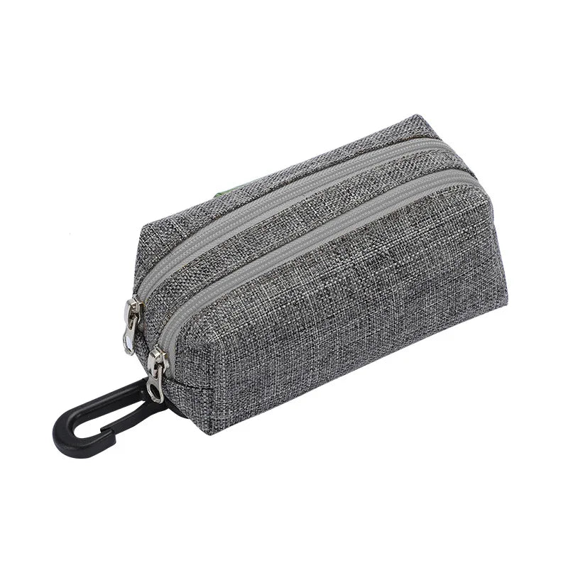 Dog Waste Bag Dispenser with Two Pockets
