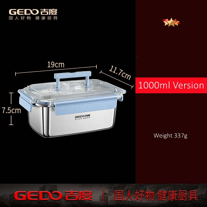 316L Stainless Steel Food Storage Container | LFGB Certified | 250ml–2900ml