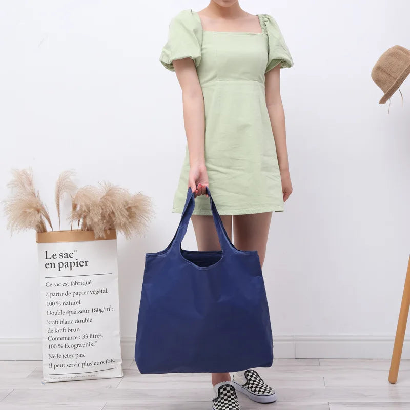 Large Foldable Shopping Tote Bag | Reusable Oxford Shoulder Bag | XINGMING | 6 Colours