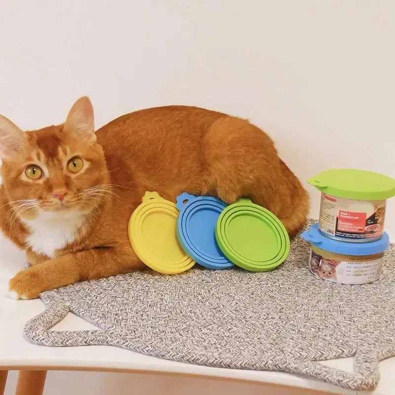 Reusable Silicone Can Lids - 3-Pack Food Tin Covers for Cans & Pet Food