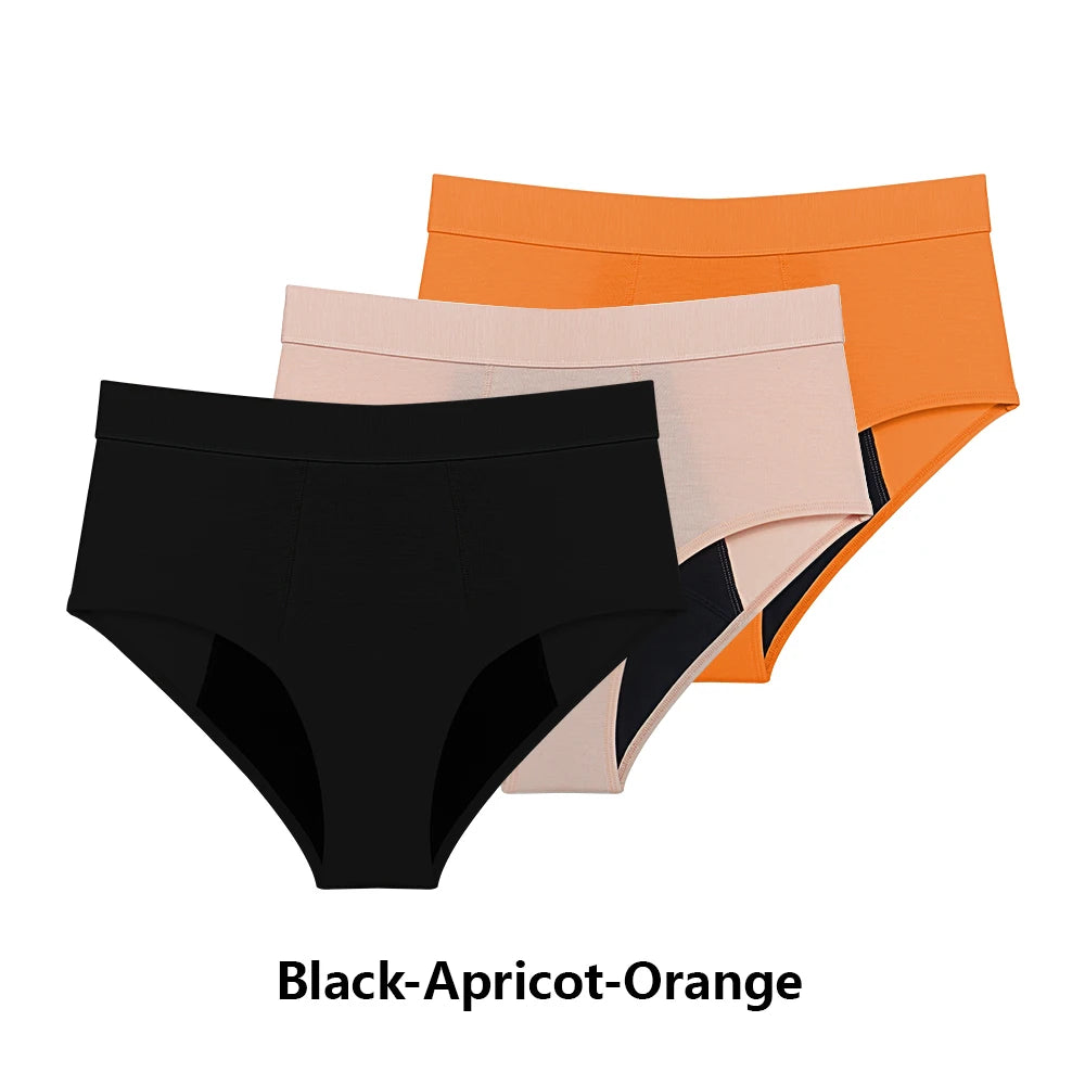 High-Waist Period Underwear – Heavy Flow, Bamboo Viscose & Cotton | 3-Pack, S–XXL