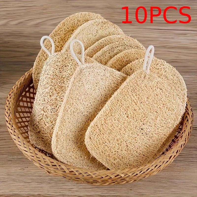 Natural Loofah Dishwashing Brush, 1–10 Piece Packs
