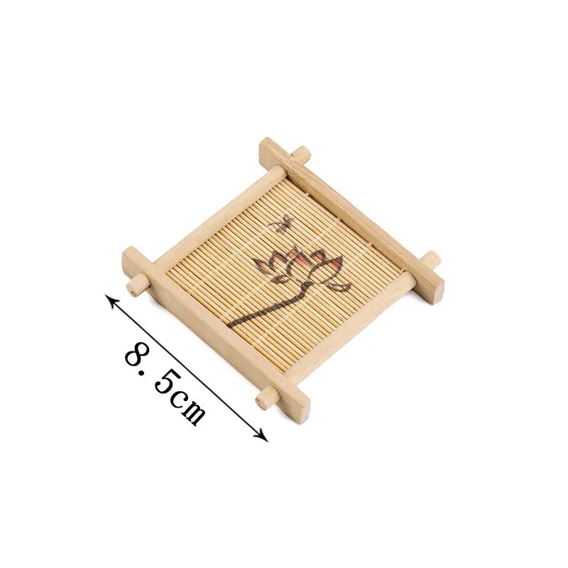 Bamboo Tea Coaster - Heat-Resistant Natural Wood Drink Coaster