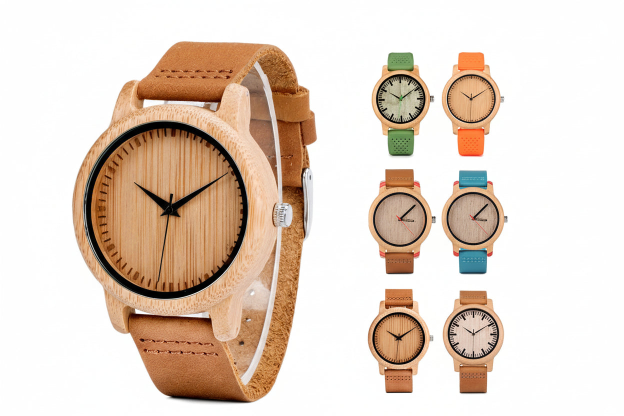 Handcrafted Bamboo Wood Watch — Unisex Quartz | BOBO BIRD