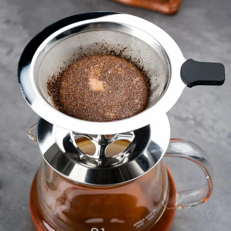 304 Stainless Steel Pour Over Coffee Dripper | Reusable, Paperless & Easy Clean