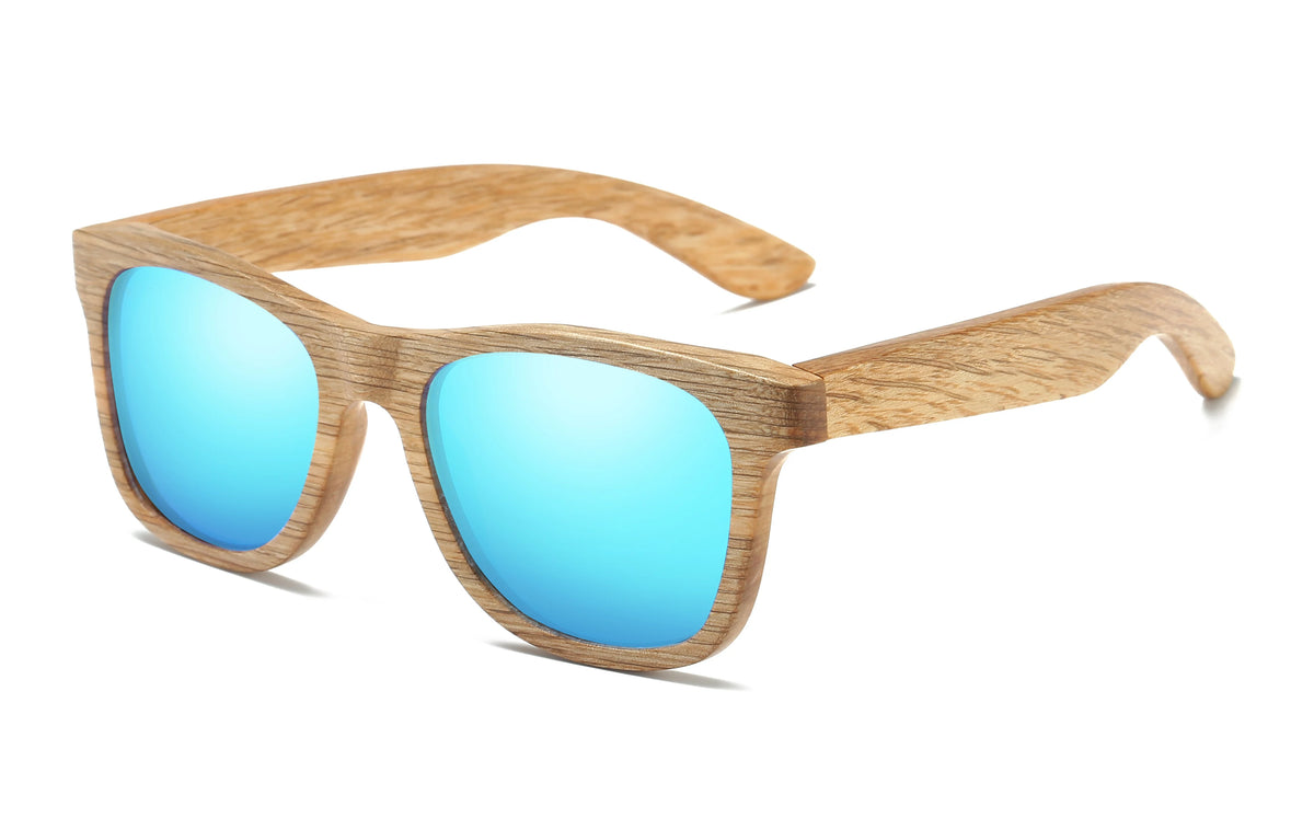 Oak Wood Sunglasses – Polarized UV400 Lenses | Unisex Pilot Style