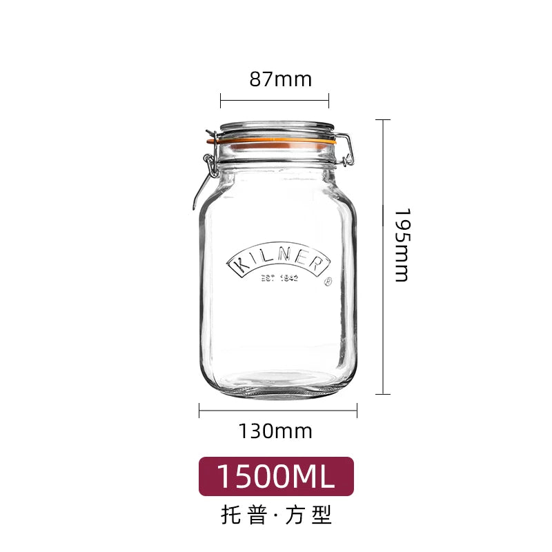 Kilner Airtight Glass Preservation Jars | Round & Square | Multiple Sizes
