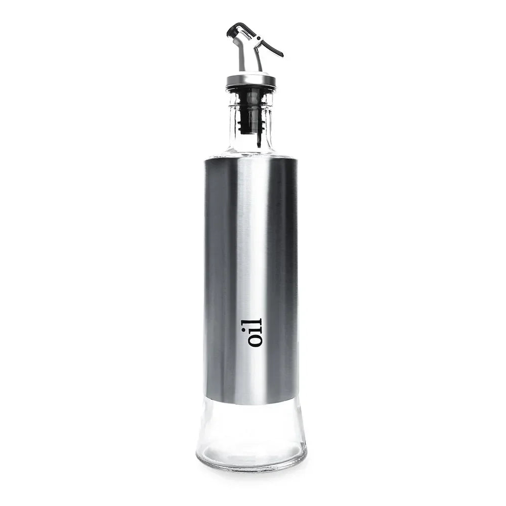 Stainless Steel Oil & Vinegar Dispenser Bottle — No-Drip Sauce Pourer