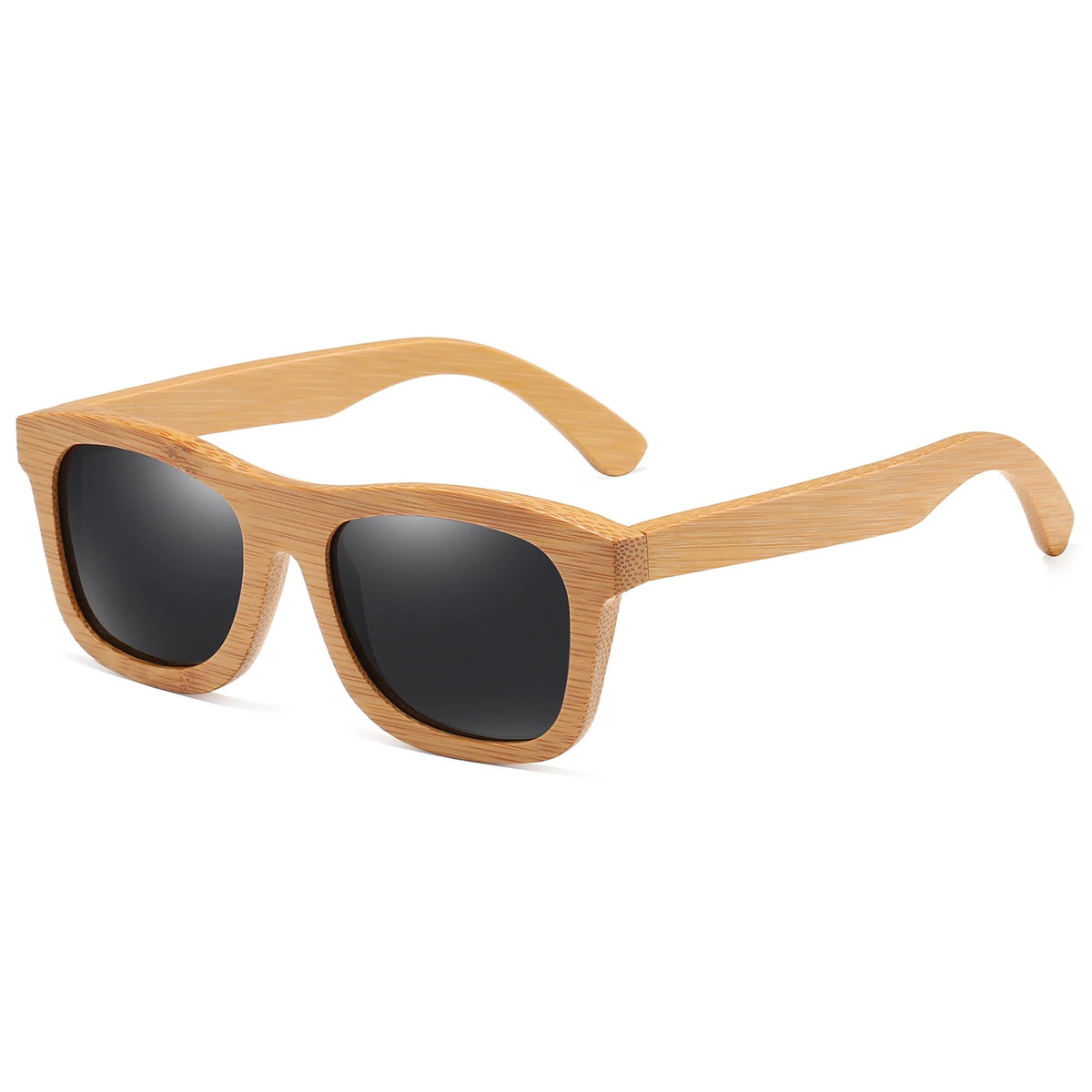 Vintage Carbonized Bamboo Sunglasses – Polarized UV400 Pilot Style